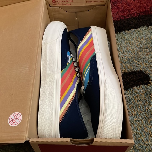 Vans Authentic Sf Retro Stripes Dress Blue - Picture 10 of 11